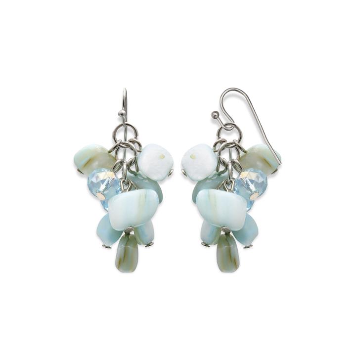Mixit&trade; Blue Shell Cluster Earrings