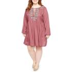 Arizona Short Sleeve Peasant Dress-juniors