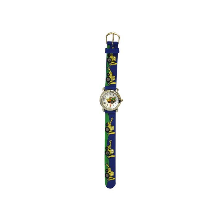 Olivia Pratt Tractor Unisex Blue Strap Watch-17186