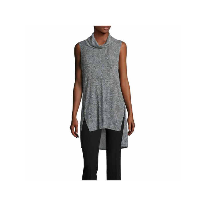Worthington Sleeveless Turtleneck T-shirt-talls