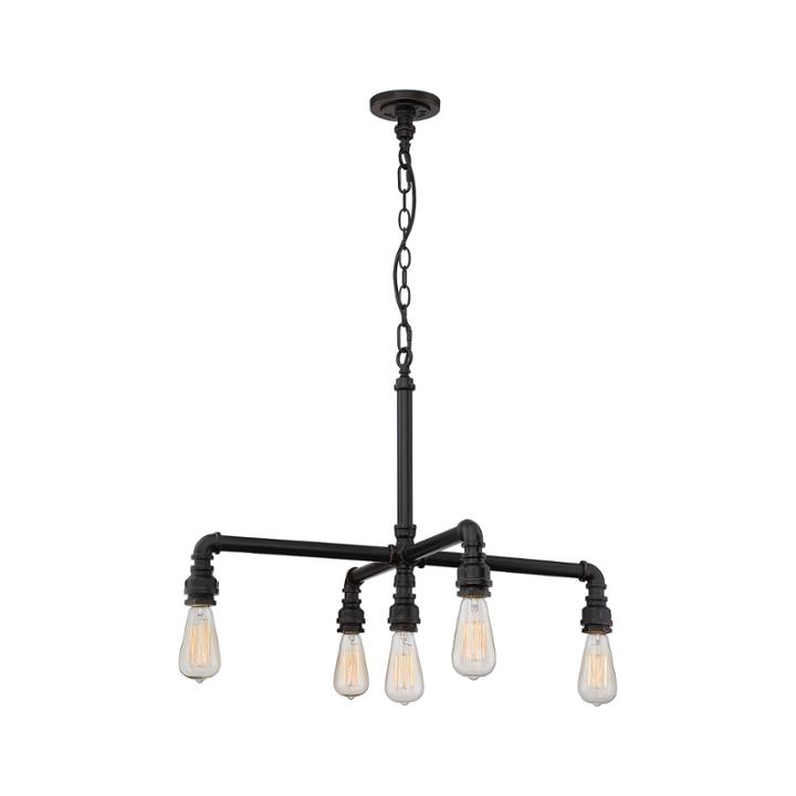 Filament Design 5-light Industrial Bronze Chandelier