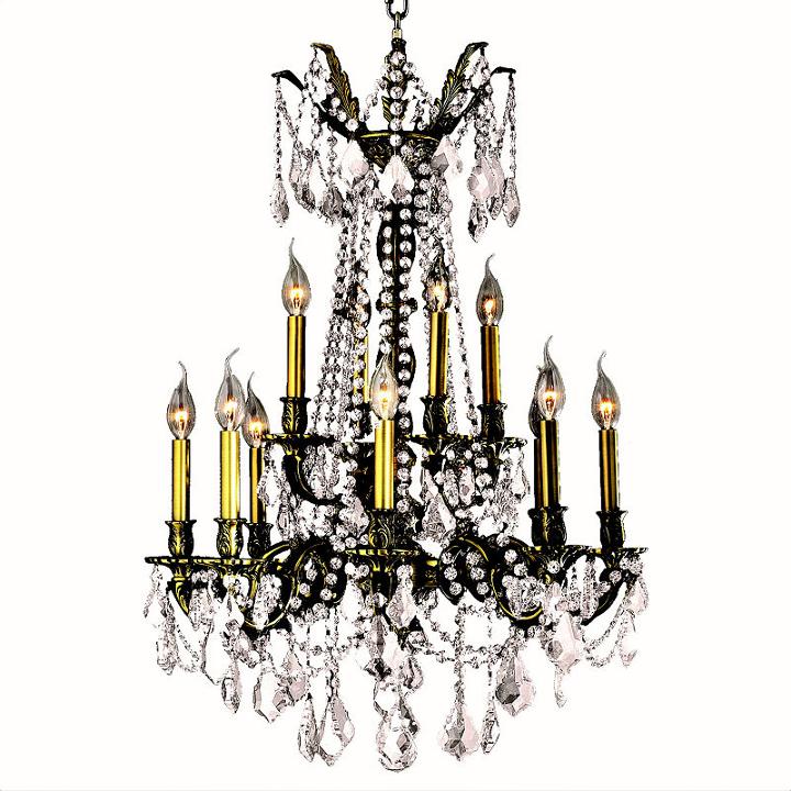 Windsor Collection 12 Light 2-tier Clear Crystal Chandelier