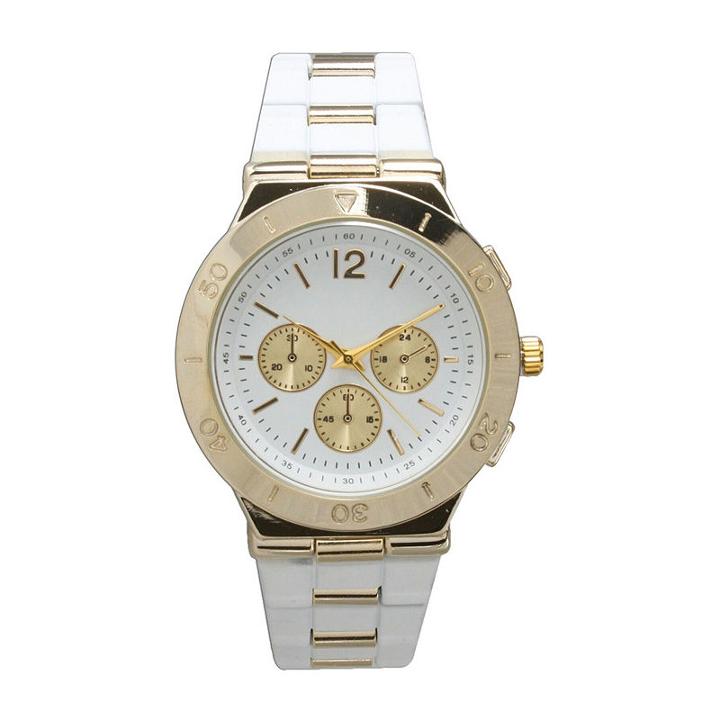Olivia Pratt Unisex Black Strap Watch-15098white