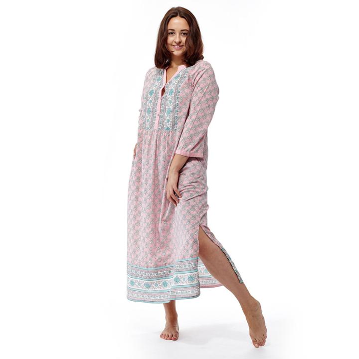 La Cera 100% Cotton Printed Caftan