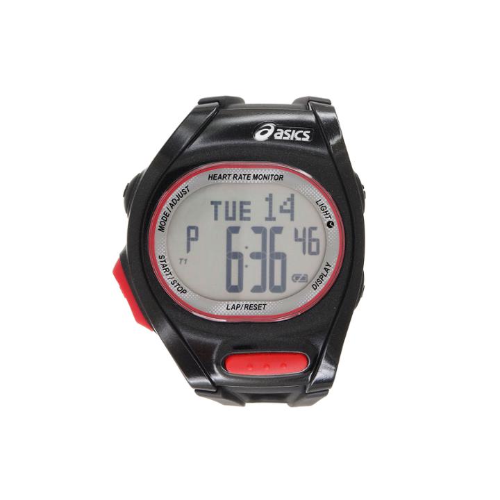 Asics Ah01 Heart Rate Monitor Unisex Black Strap Watch-cqah0101y