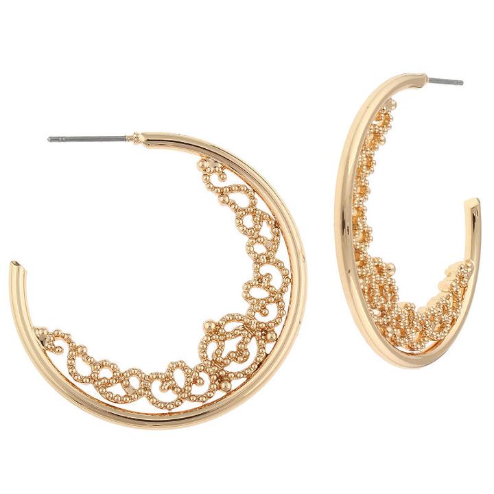 Decree 1 1/4 Inch Hoop Earrings
