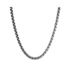 Mens Antiqued Stainless Steel 24 3mm Wheat Chain
