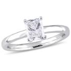 Womens 1 Ct. T.w. Radiant White Diamond 14k Gold Solitaire Ring