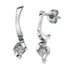 Sirena 1/5 Ct. T.w. Genuine White Diamond 14k Gold 21.1mm Stud Earrings