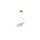 Aiyana Mini Pendant In Gold Leaf With Clear Glassflowers