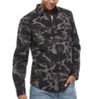 Decree Long Sleeve Camouflage Button-front Shirt