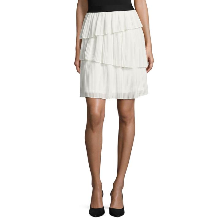 Worthington Woven Pleated Skirt Talls