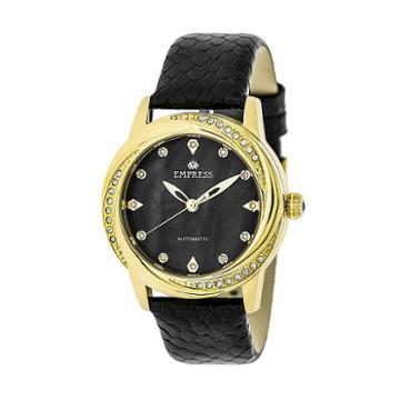 Empress Unisex Black Strap Watch-empem1006