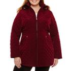 St. John's Bay Hooded Quilted Jacket-plus