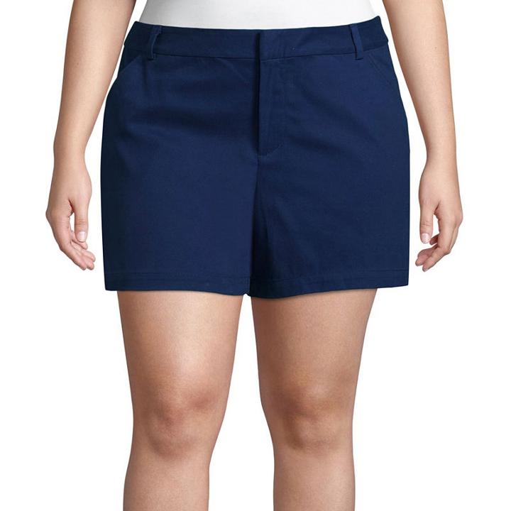 Boutique + Twill Soft Shorts - Plus