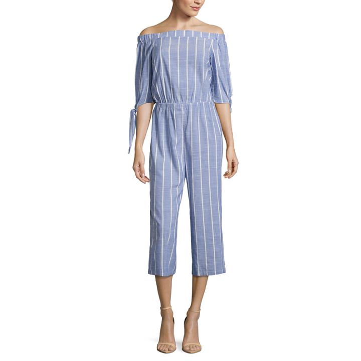 Kelly Renee 3/4 Sleeve Off The Shoulderjumpsuit