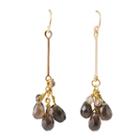 Artsmith By Barse Greater Than 6 Ct. T.w. Genuine Brown Pear Drop Earrings