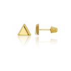 14k Gold 6mm Triangle Stud Earrings