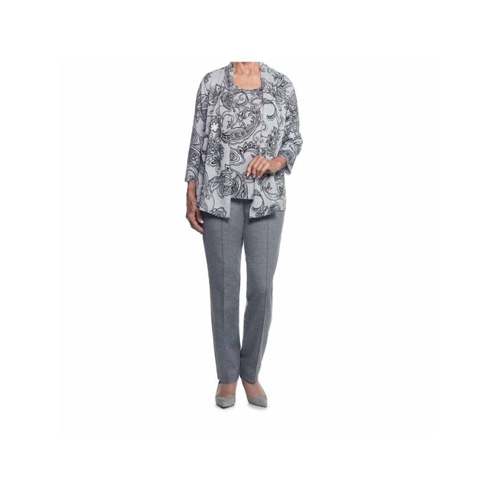 Alfred Dunner Arizona Sky 3/4 Sleeve Layered Top
