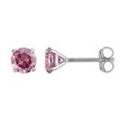 1 Ct. T.w. Color-enhanced Pink Diamond Stud Earrings