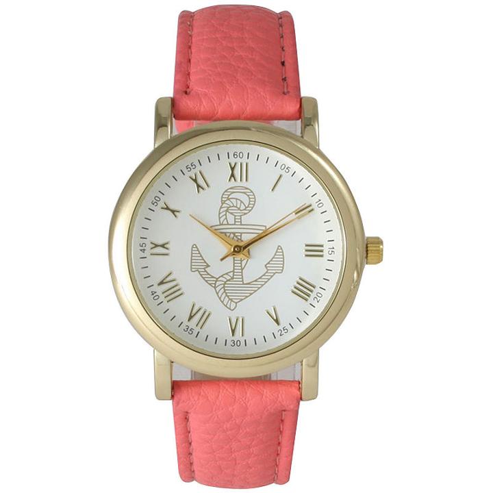 Olivia Pratt Womens Pink Strap Watch-15322coral