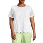 Alfred Dunner In The Limelight Allover Lace Tee-plus
