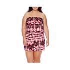 Decree Sleeveless Ruffle-front Romper - Juniors Plus