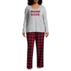 North Pole Trading Company Plaid Mama Bear 2 Piece Set -women's Plus