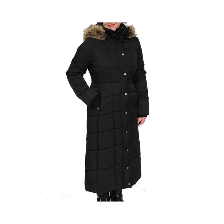 Excelled Faux-fur Trim Long Puffer Jacket