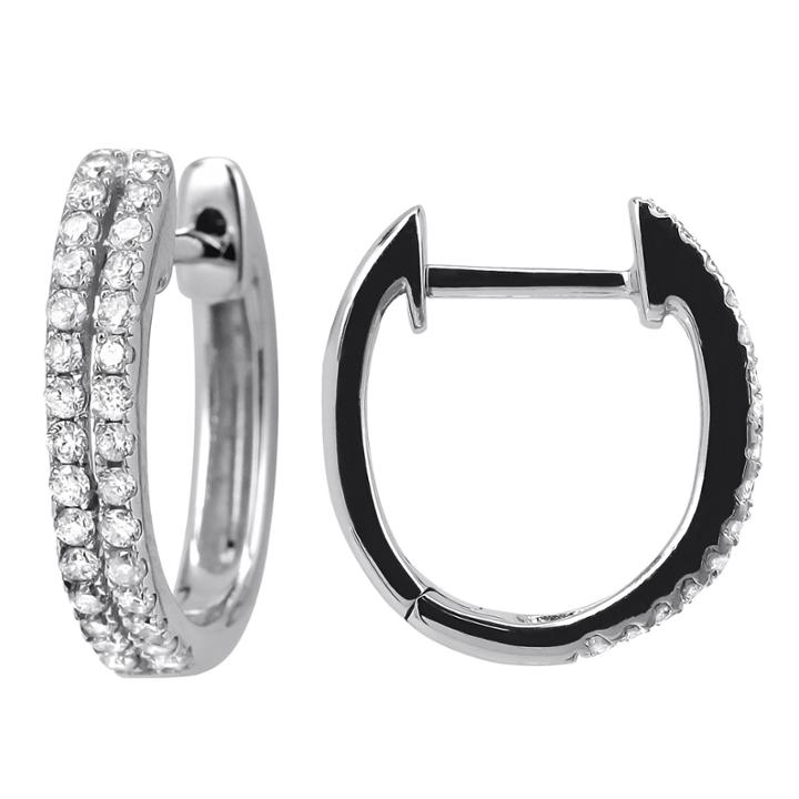 1/4 Diamond 14k White Gold Hoop Earring