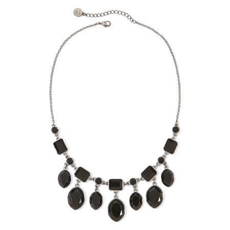 Liz Claiborne Black Stone Shower Necklace