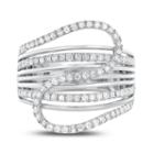 Limited Quantites Womens 7/8 Ct. T.w. White Diamond 14k Gold Cocktail Ring