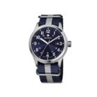 Swiza Mens Blue And Silver Strap Watch
