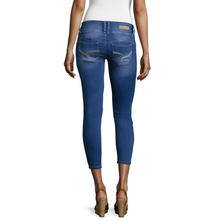 Ymi Wanna Betta Butt Triple-button Crop Jeans