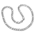 Steeltime Stainless Steel Solid Figaro 24 Inch Chain Necklace