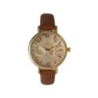 Olivia Pratt Womens Brown Strap Watch-15828brown