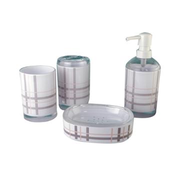 Plaid 4-pc. Bath Accessories Set