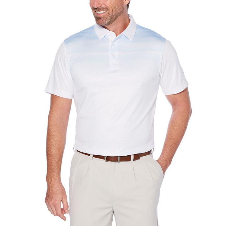 Pga Tour Short Sleeve Tonal Polo Shirt