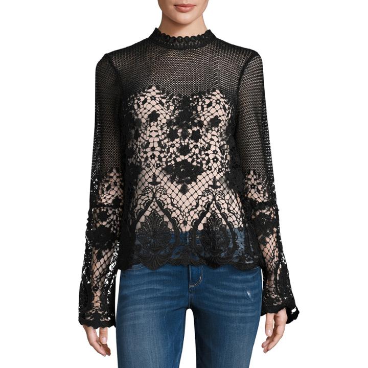 Project Runway Bell Sleeve Lace Top