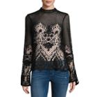 Project Runway Bell Sleeve Lace Top