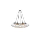 Asha 7-light Pendant In Pewter With Crushed Crystal Glass