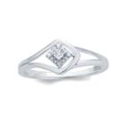 Promise My Love Womens Diamond Accent Genuine Round White Diamond 10k Gold Engagement Ring