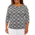 Lark Lane 0717 Must Haves Long Sleeve Scoop Neck T-shirt-plus