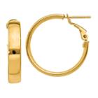 Made In Italy 14k Gold 21mm Round Hoop Earrings