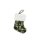 7 Army Camouflage Mini Christmas Stocking With White Faux Fur Cuff