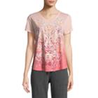 St. John's Bay Active Short Sleeve Graphic T-shirt-womens