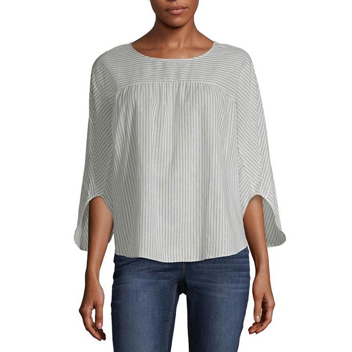A.n.a Boxy Striped Woven Top