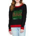 Bah Hum Bug Reversible Sequin Sweater-junior