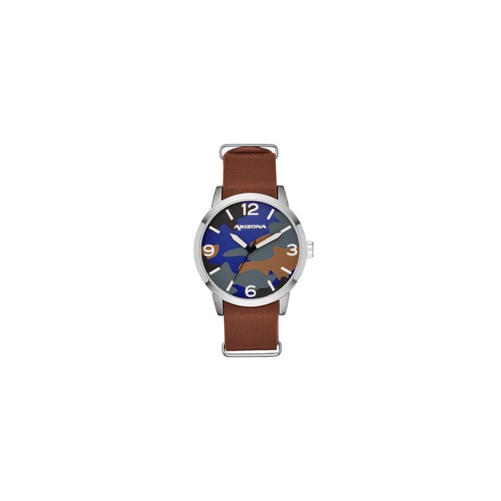 Arizona Mens Brown Strap Watch-fmdarz530