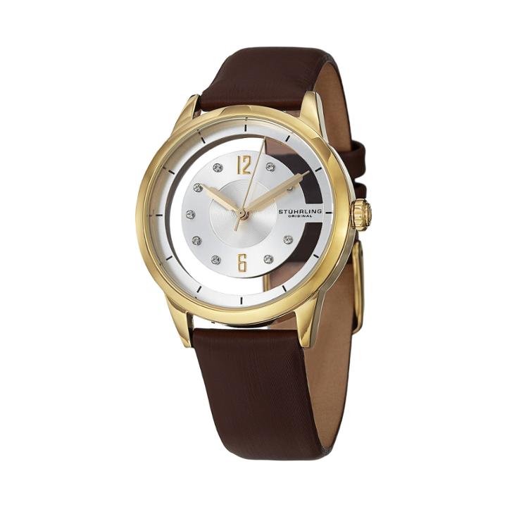 Stuhrling Womens Brown Strap Watch-sp15174